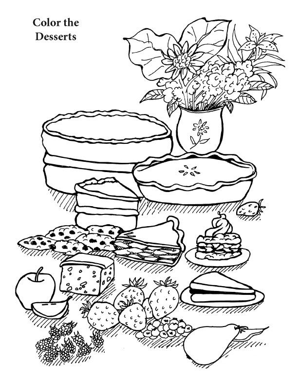 Dessert Coloring Pages printable