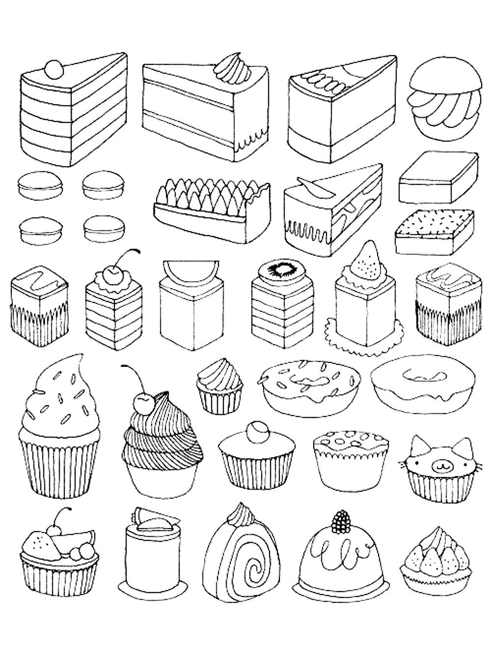 Dessert Coloring Pages