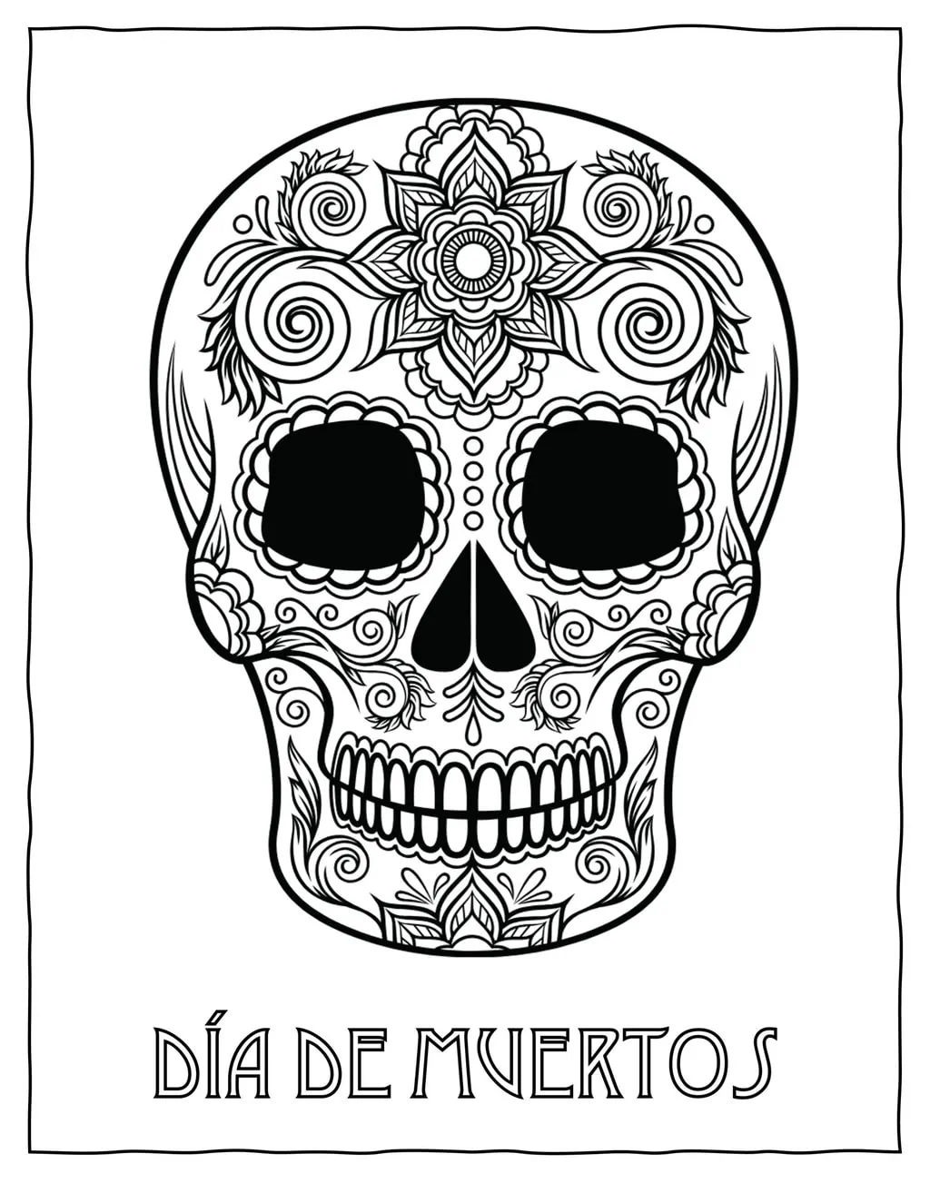 Dia De Los Muertos Coloring Pages Free