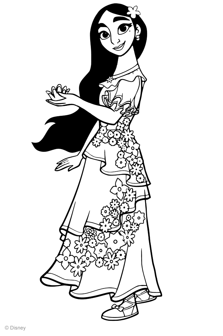 Disney Isabela Encanto Coloring Pages