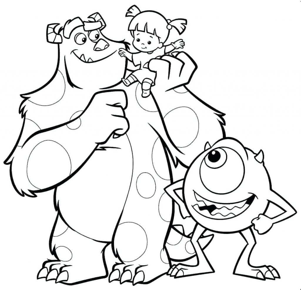 Disney Pixar Monster Inc Coloring Pages