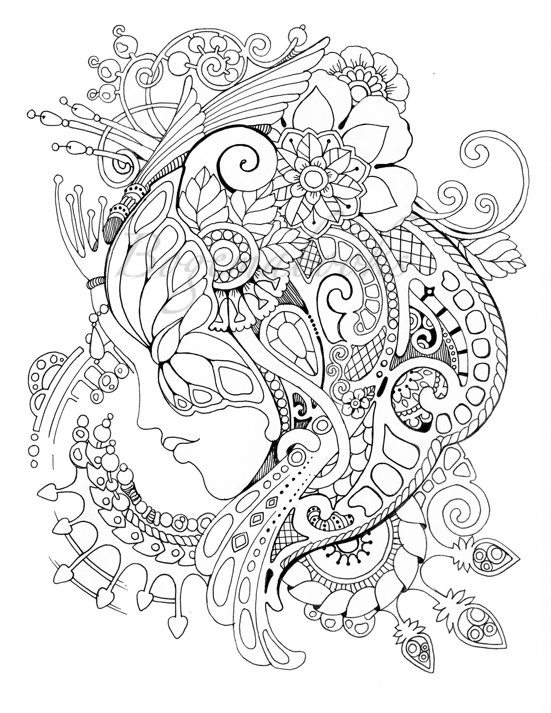 Free Adult Stress Relief Coloring Pages