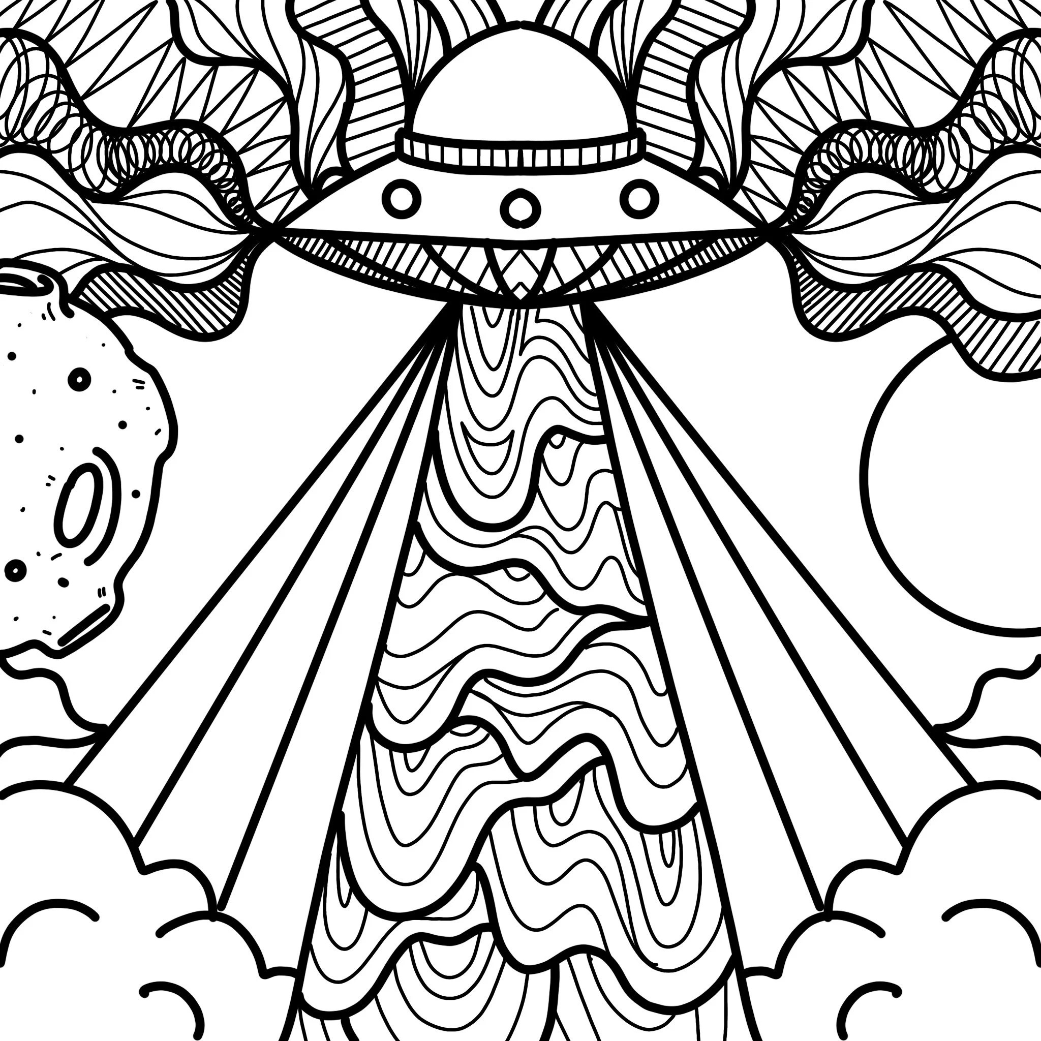 Free Aesthetic Trippy Coloring Pages