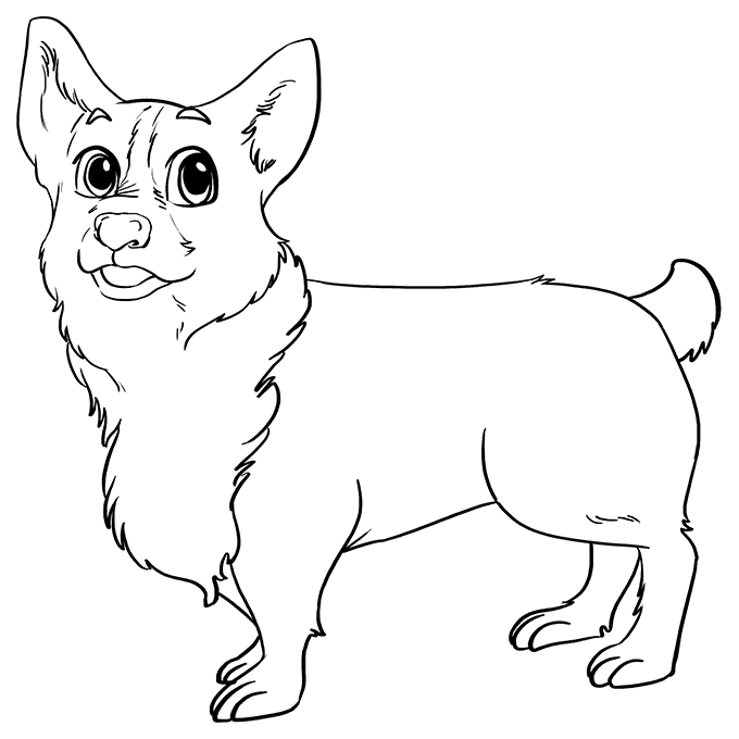 Free Corgi Coloring Pages