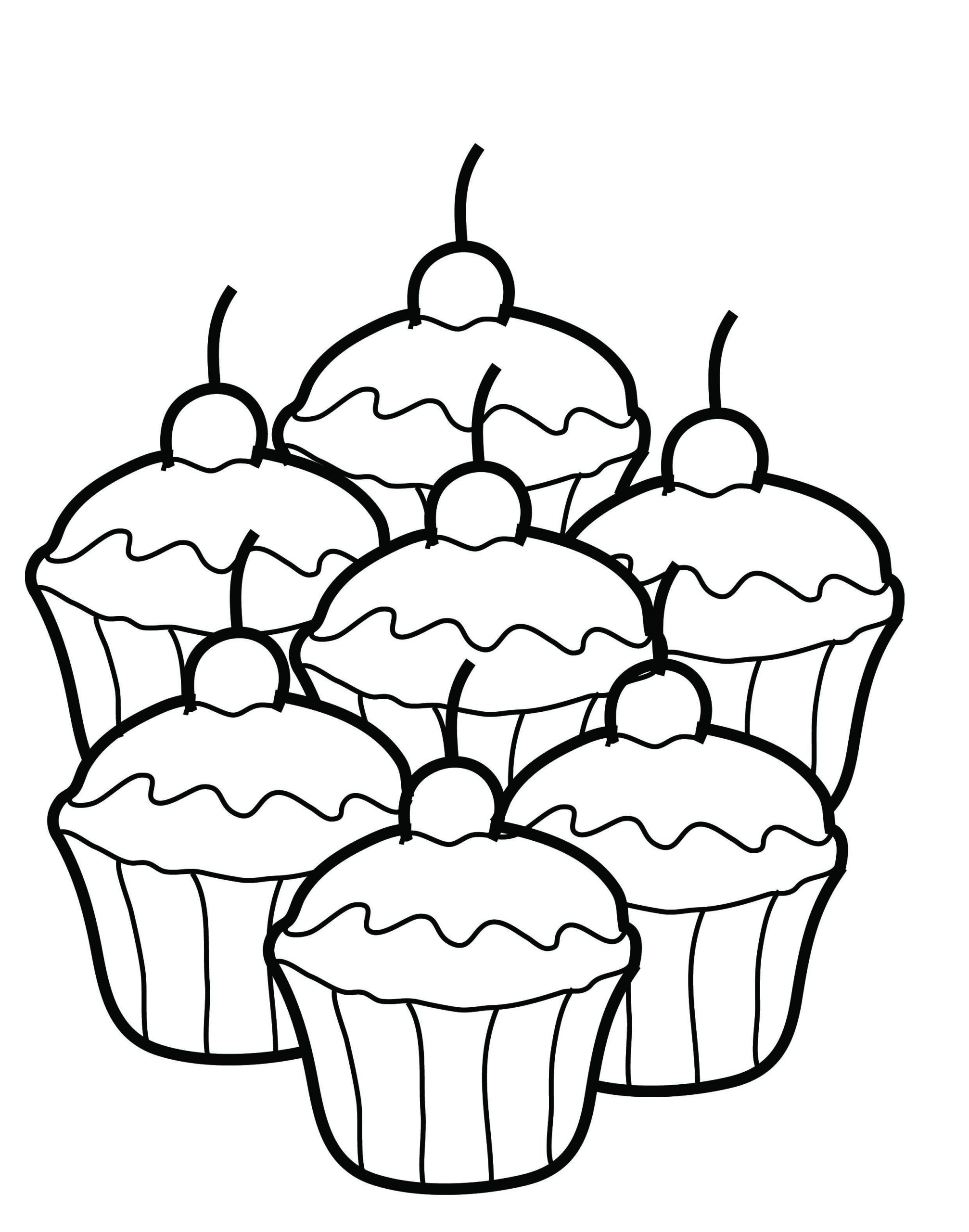 Free Dessert Coloring Pages
