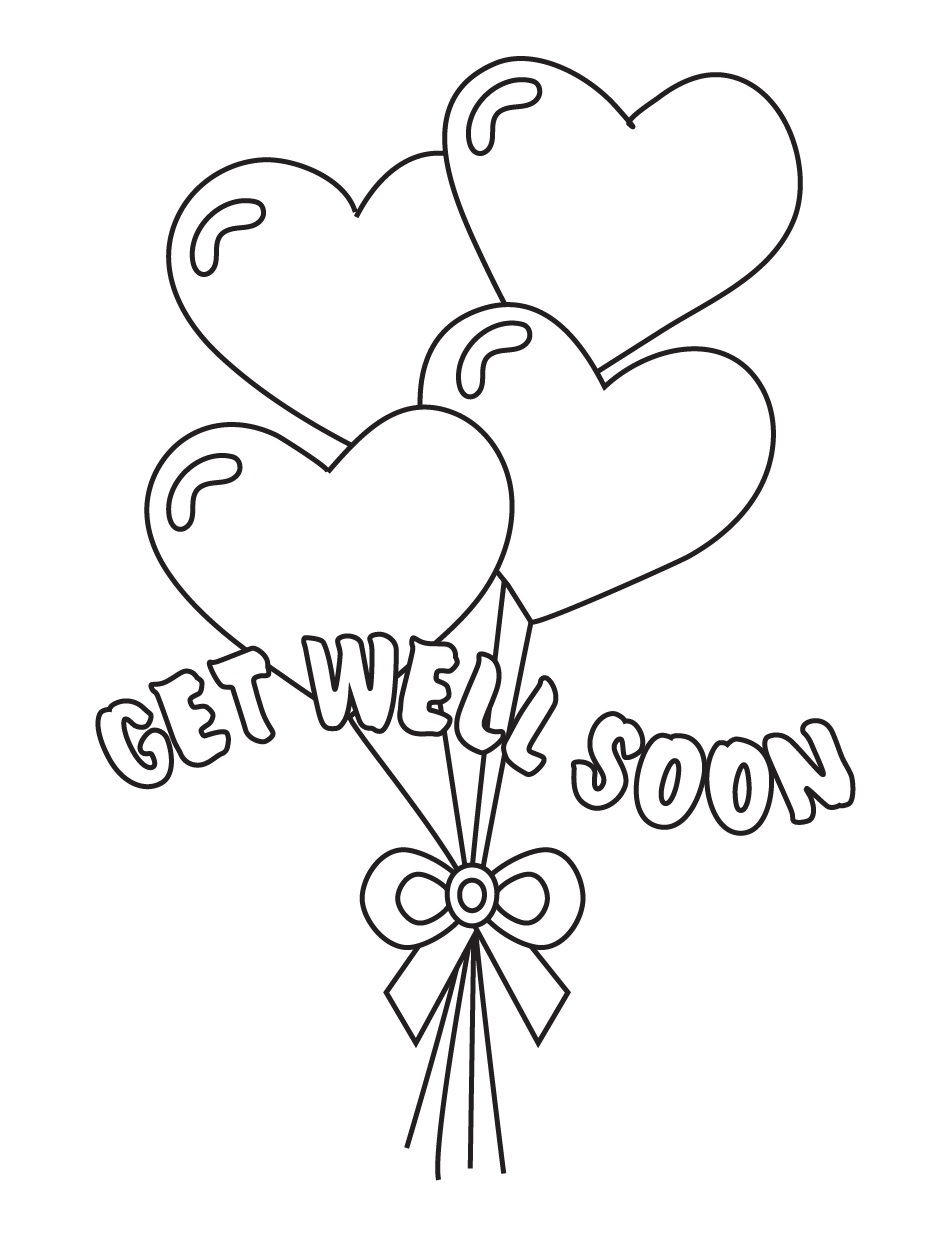 Free Get Well Soon Coloring Pages Pdf To Print Coloringfolder