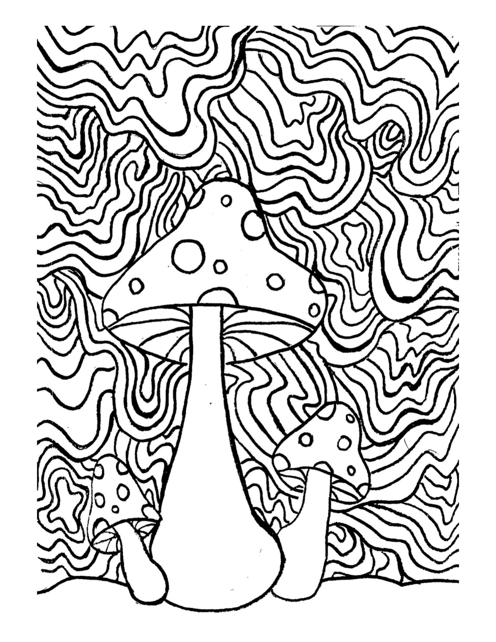 Free Printable Aesthetic Trippy Coloring Pages