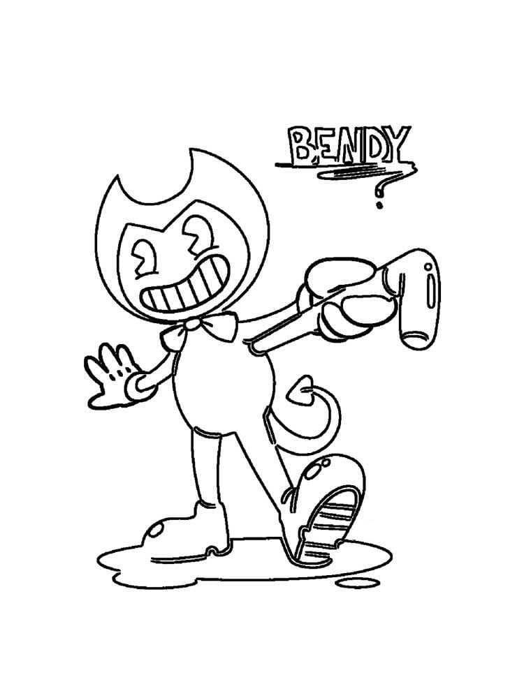 Free Printable Bendy Coloring Pages