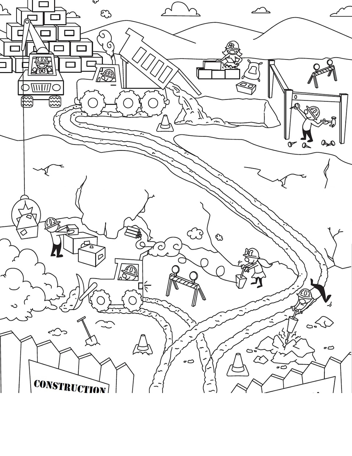 Free Printable Construction Coloring Pages
