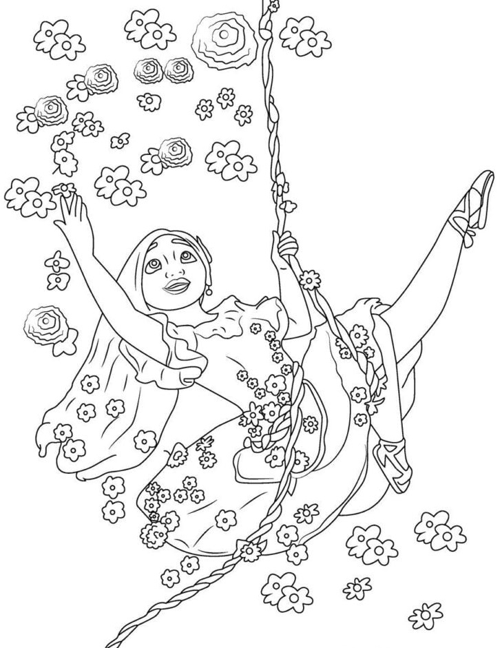 Free Printable Isabela Encanto Coloring Pages