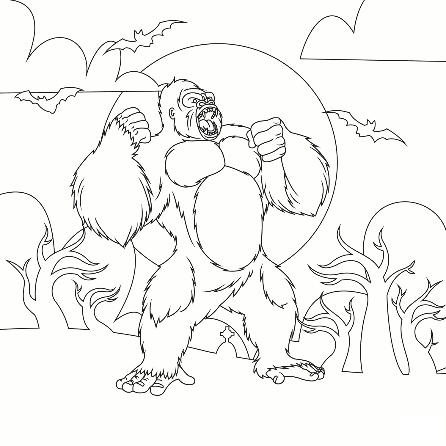 Free Printable King Kong Coloring Pages