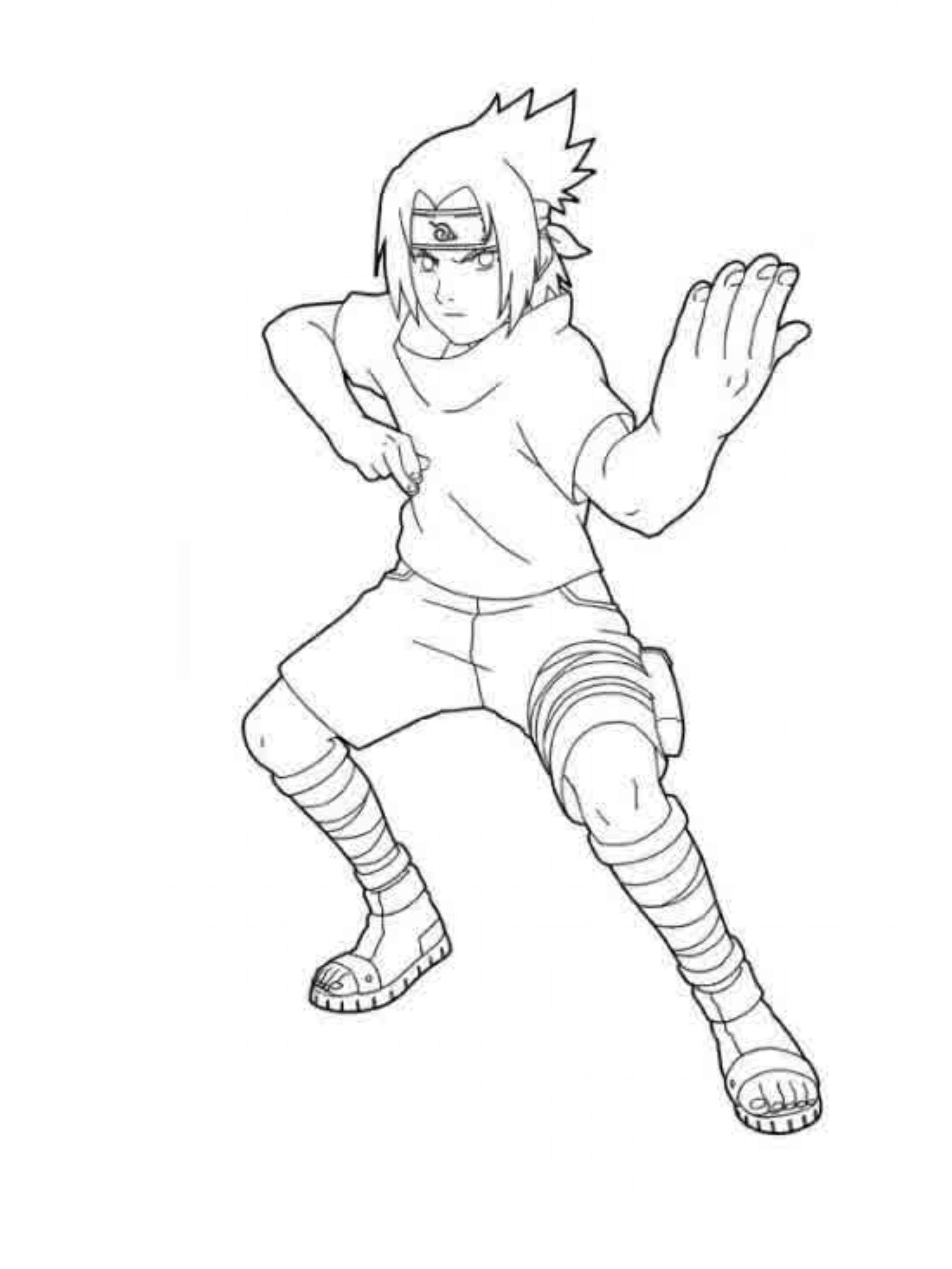 Free Sasuke Coloring Pages