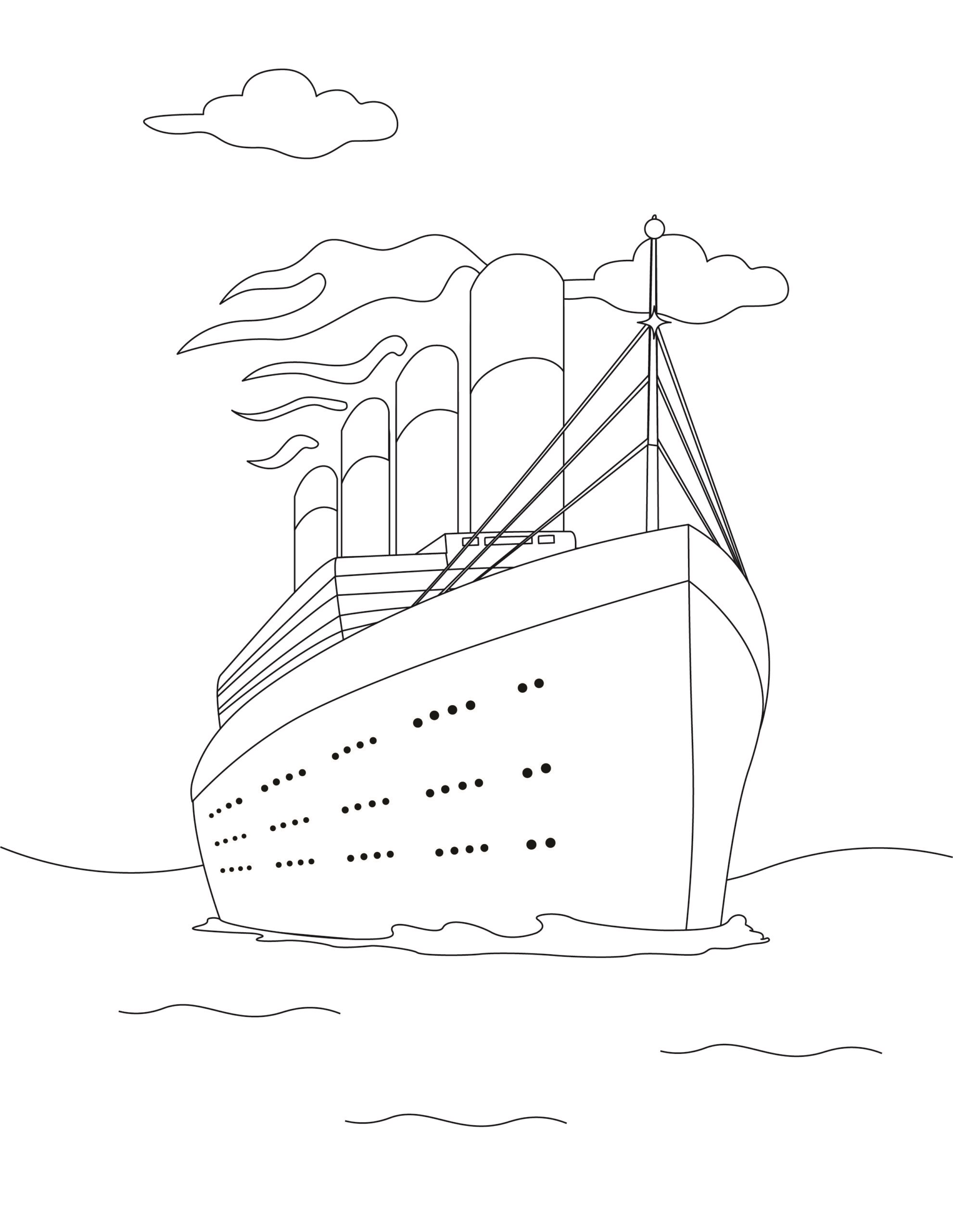 Printable Titanic Coloring Pages Pdf - Coloringfolder.com