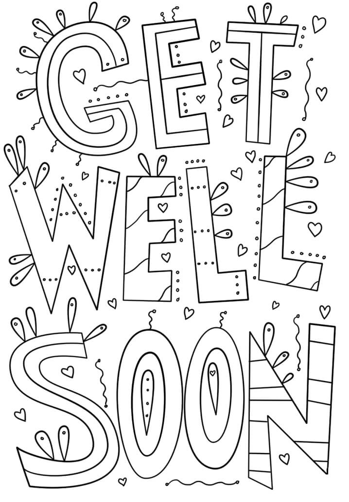 Get Well Soon Coloring page