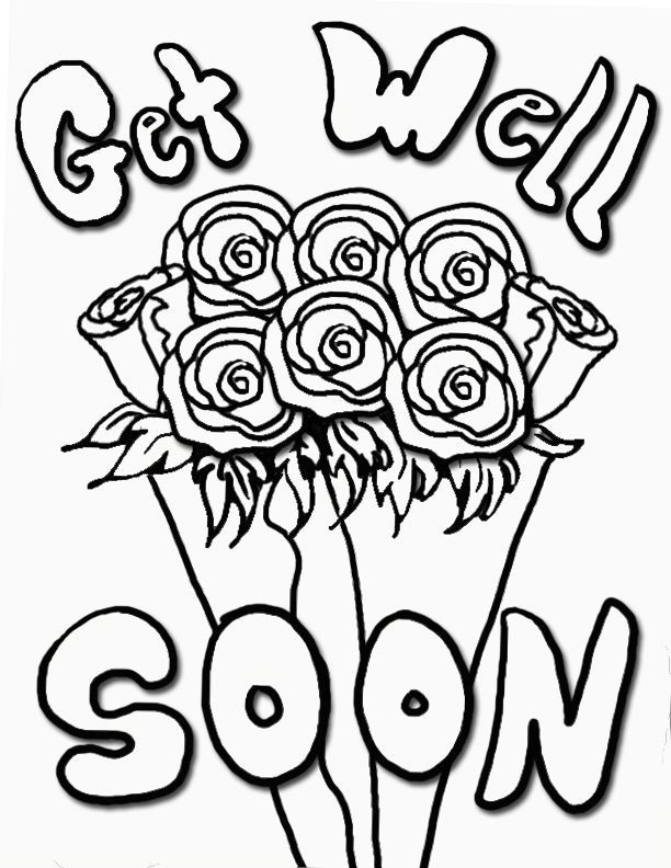 Get Well Soon Flowers Coloring Pages