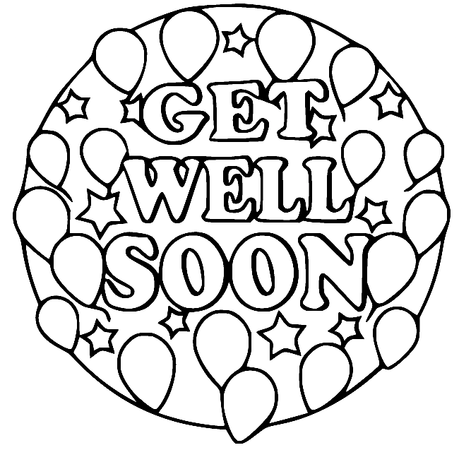 get well soon coloring pages