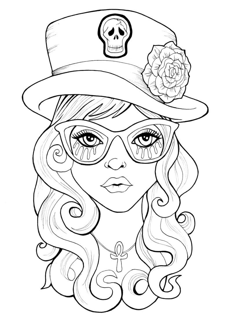 Gothic Girl Coloring Pages