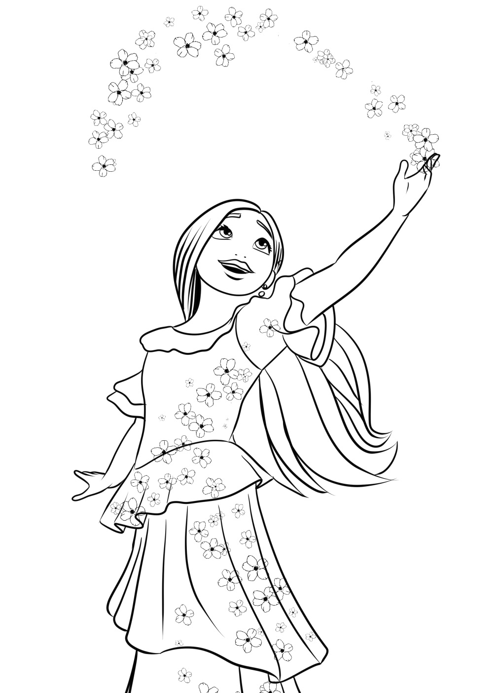 isabela encanto coloring pages