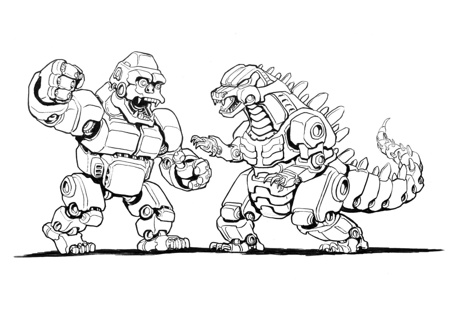 King Kong Robot Coloring Pages