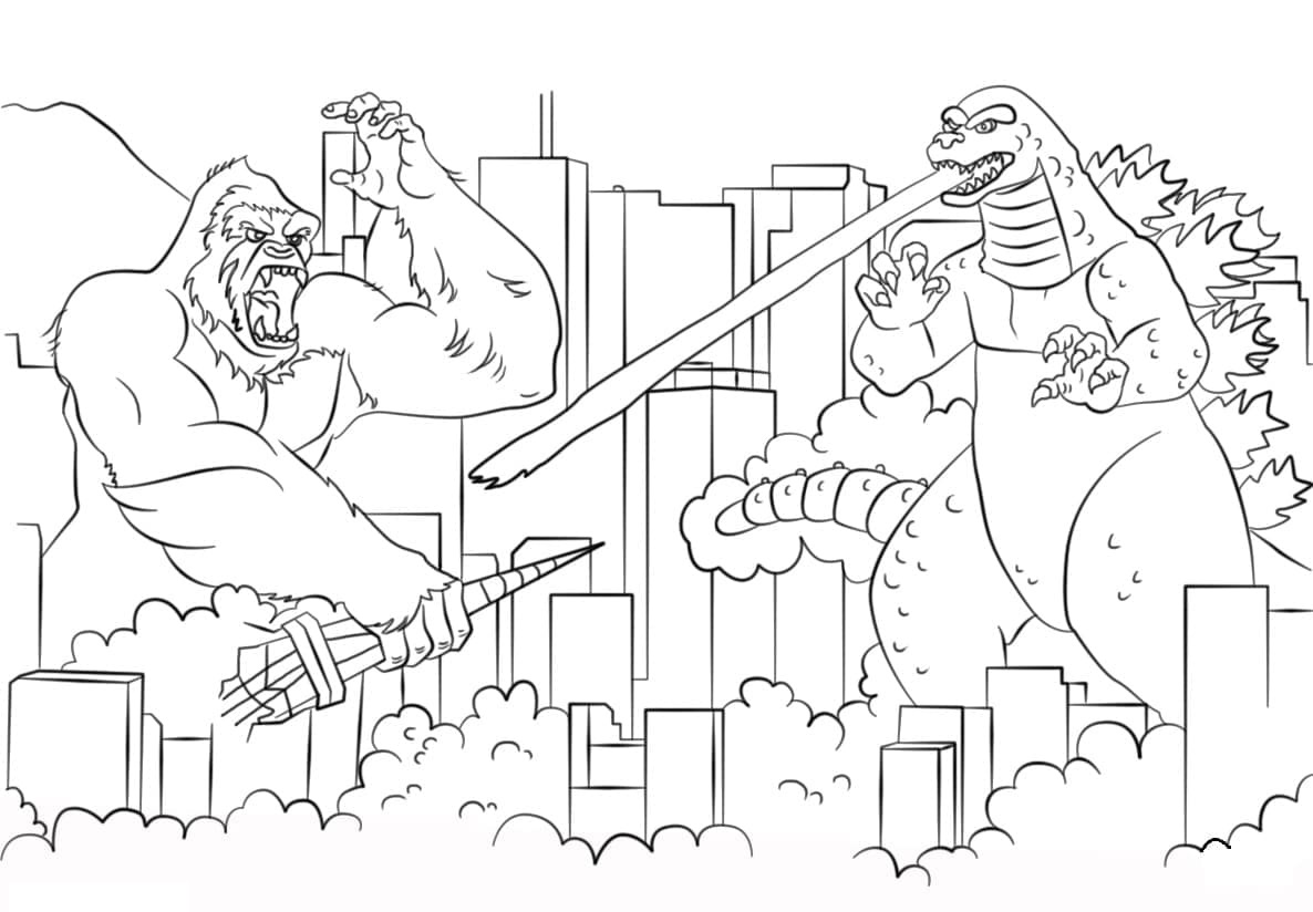 King Kong Vs Godzilla Coloring Pages