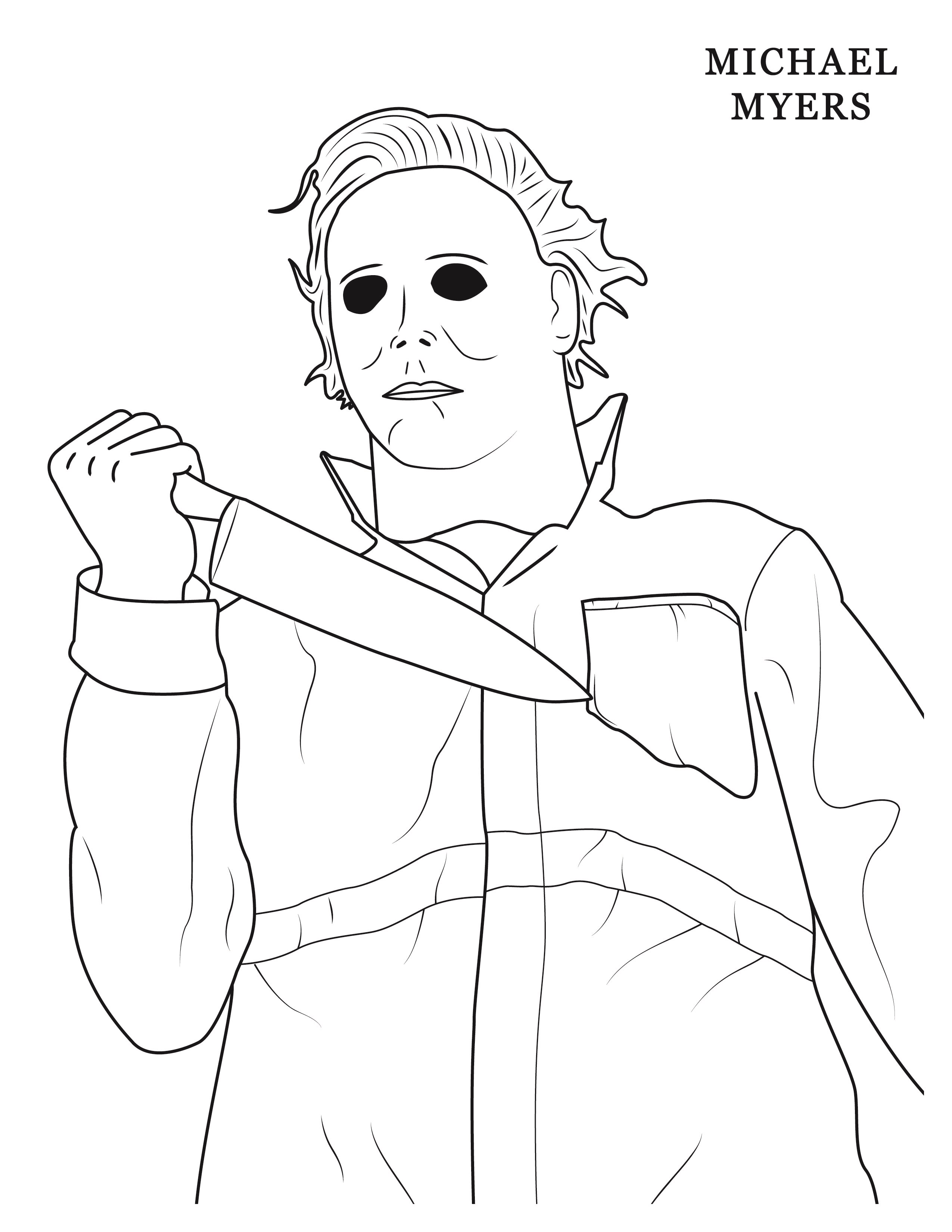 Michael Myers Coloring Pages Pdf Coloringfolder com