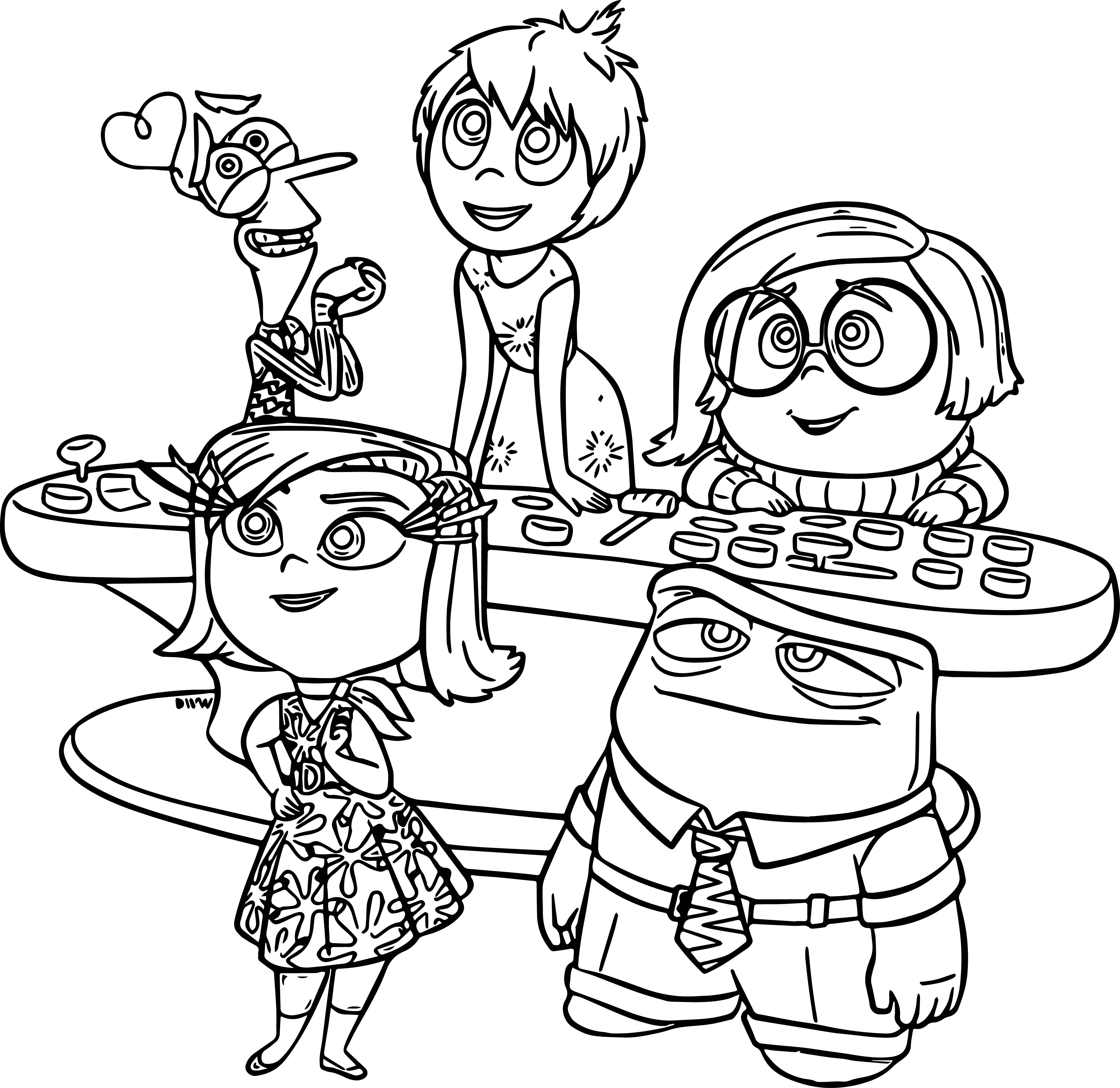 Pixar Inside out Coloring Pages