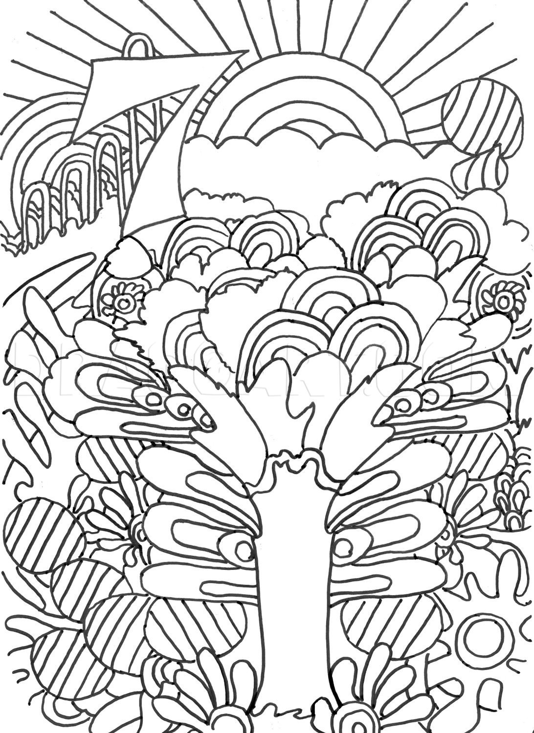 Printable Aesthetic Trippy Coloring Pages