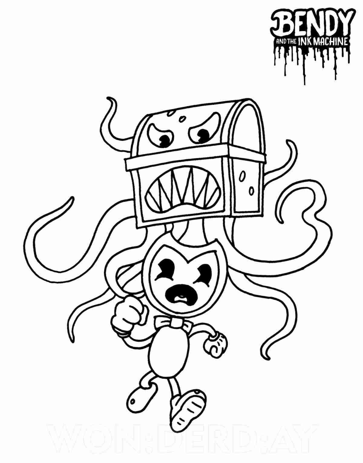 Printable Bendy Coloring Pages