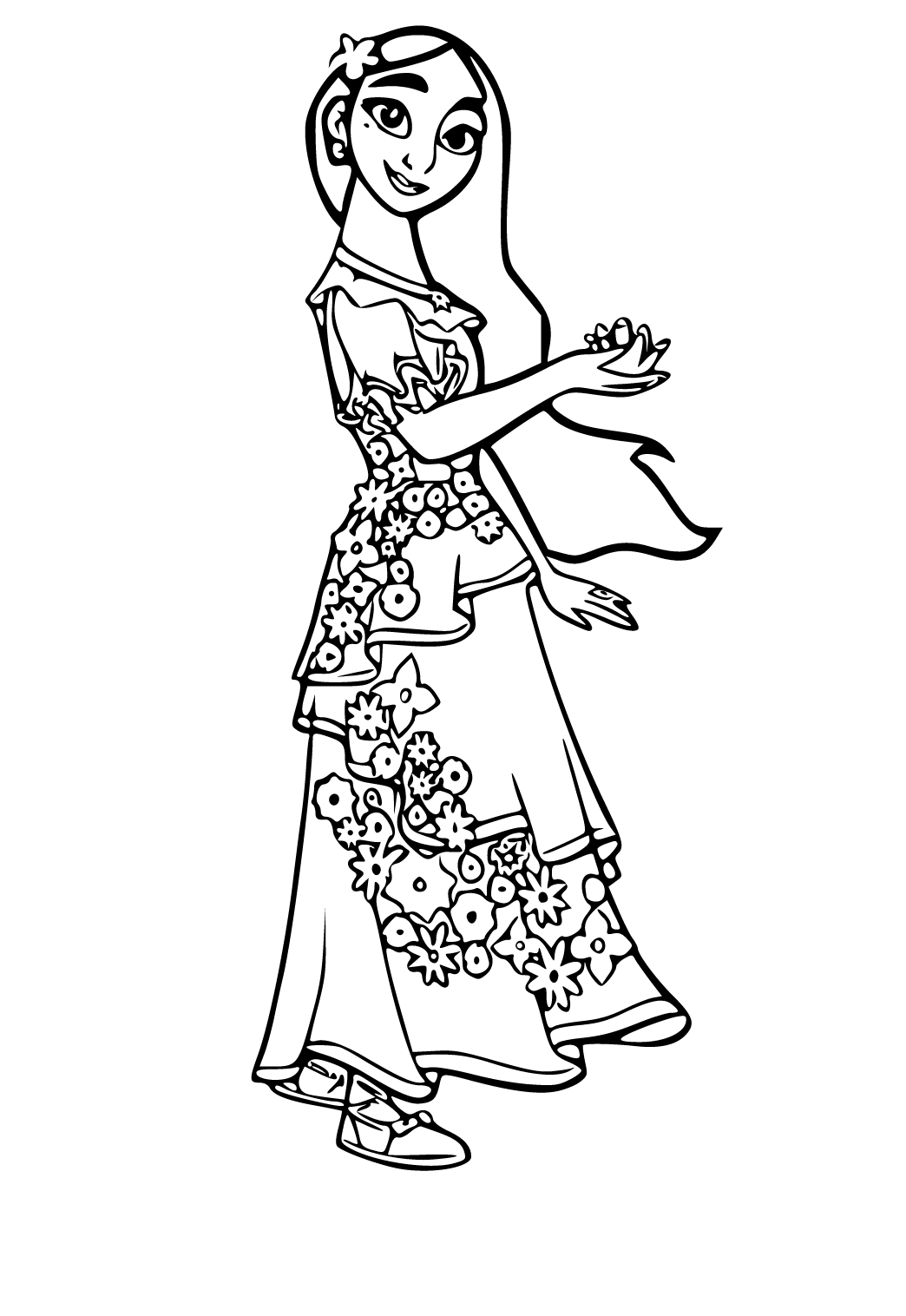 Printable Isabela Encanto Coloring Pages