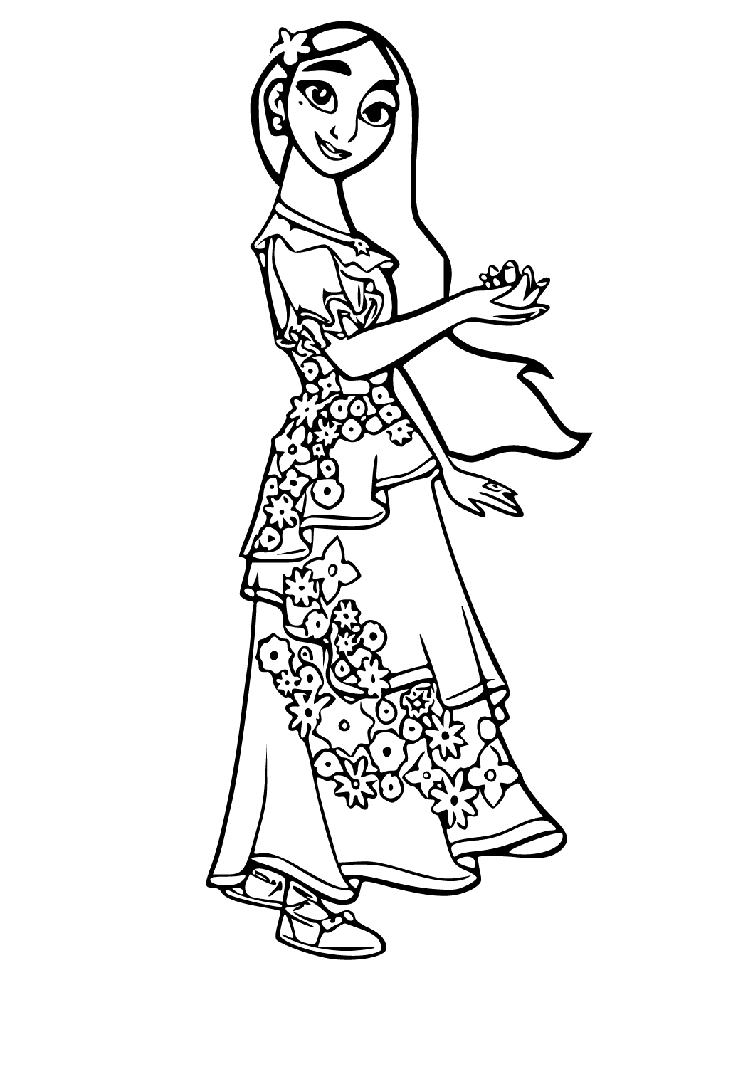 isabela encanto coloring pages