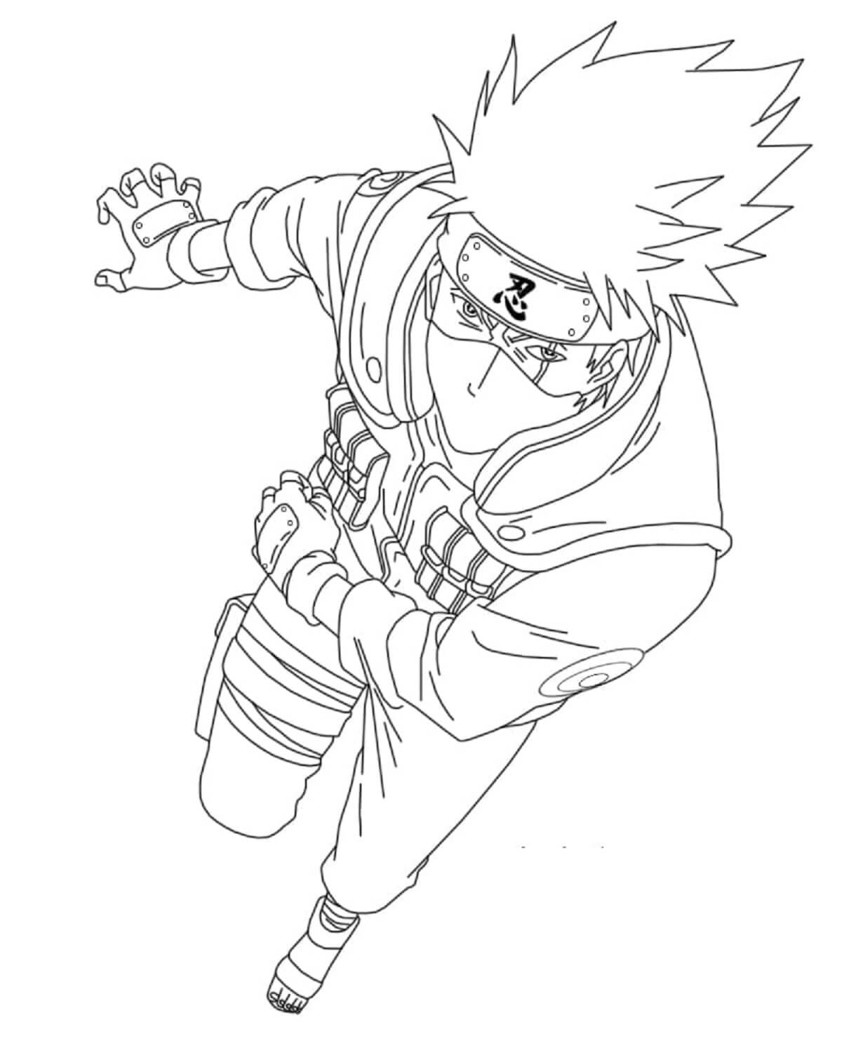 Printable Kakashi Coloring Pages