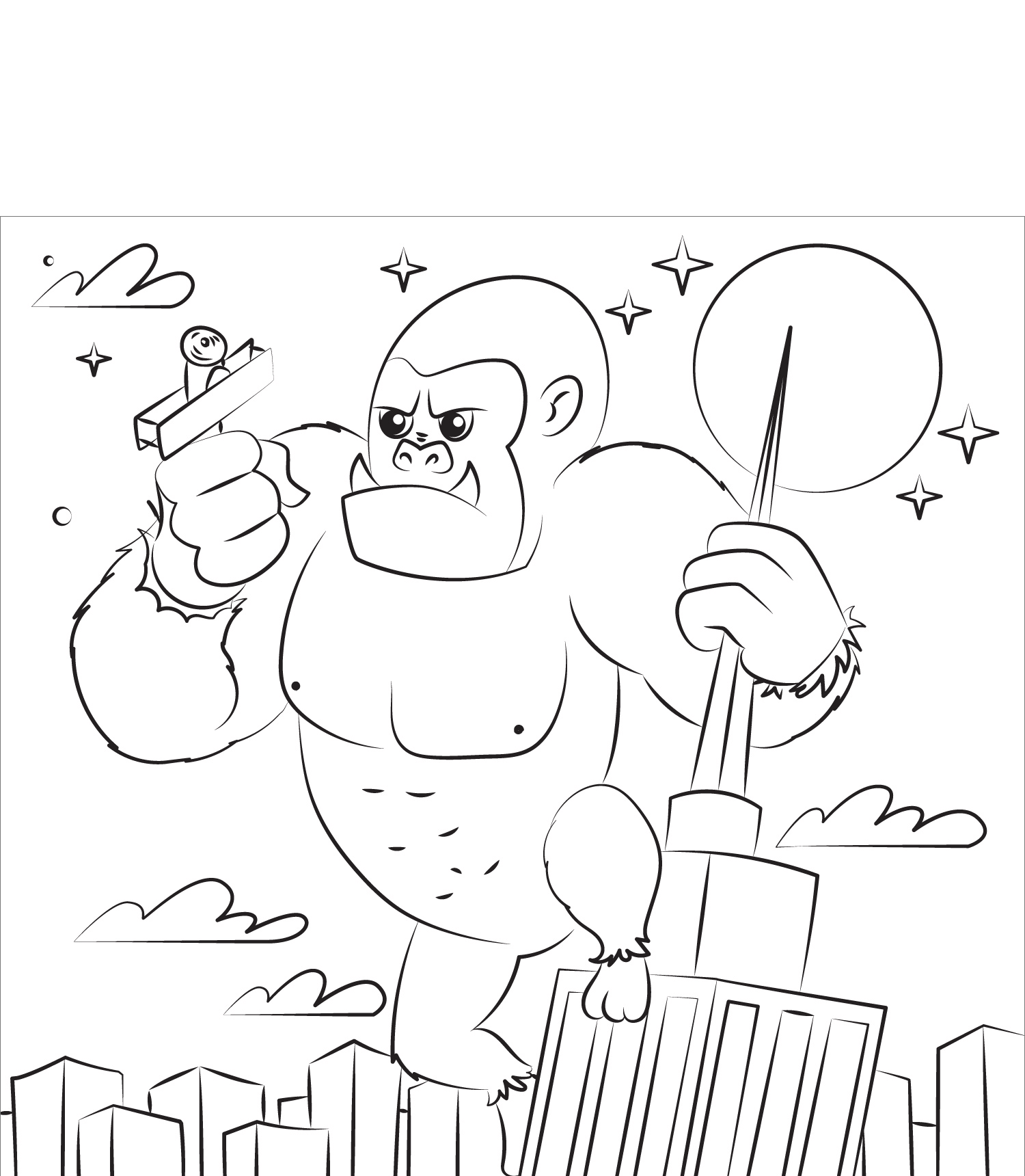 Printable King Kong Coloring Pages