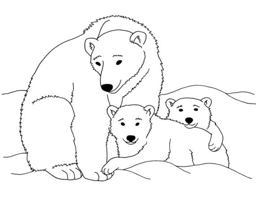 Printable Polar Bear Coloring Pages