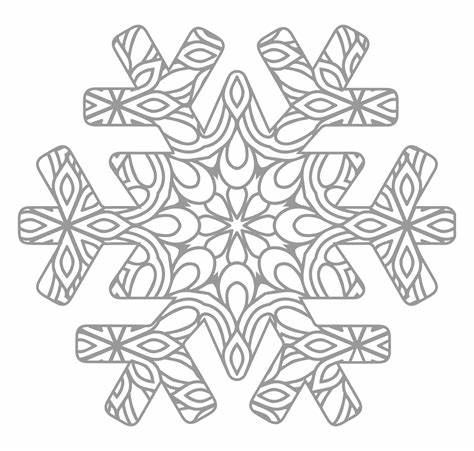 Snowflake mandala coloring pages