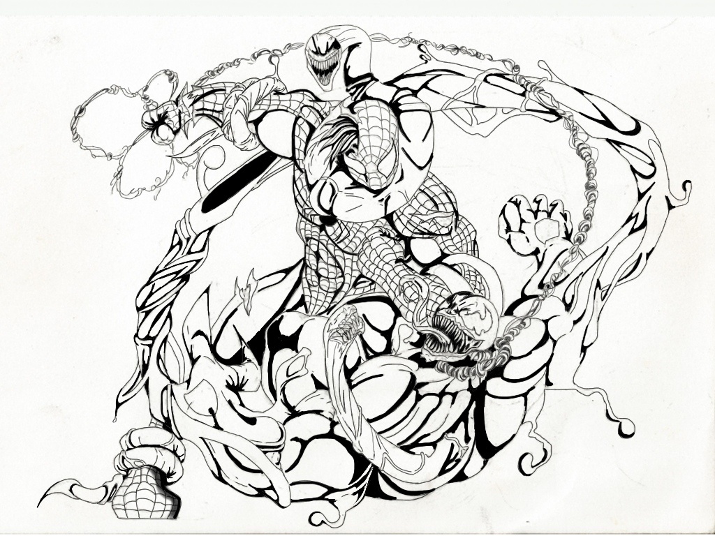Spiderman Vs Carnage Coloring Pages