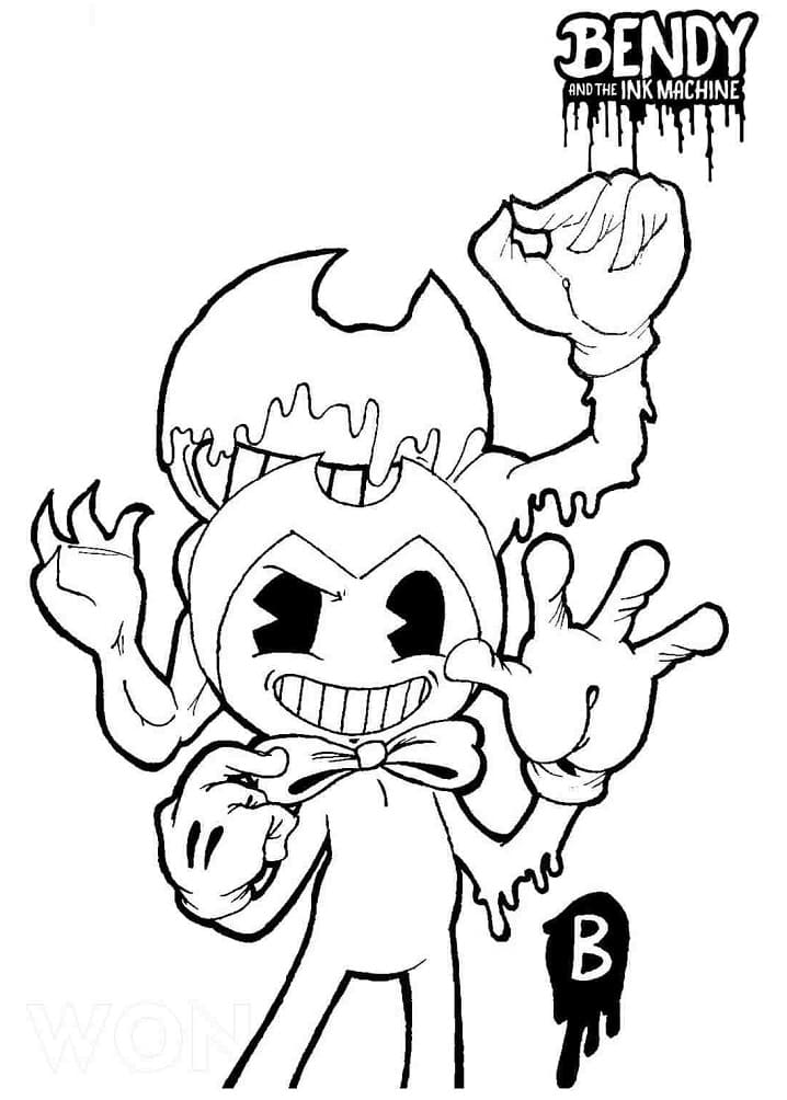 The Ink Bendy coloring page
