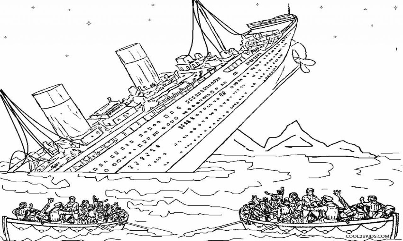 Titanic Coloring Pages Free