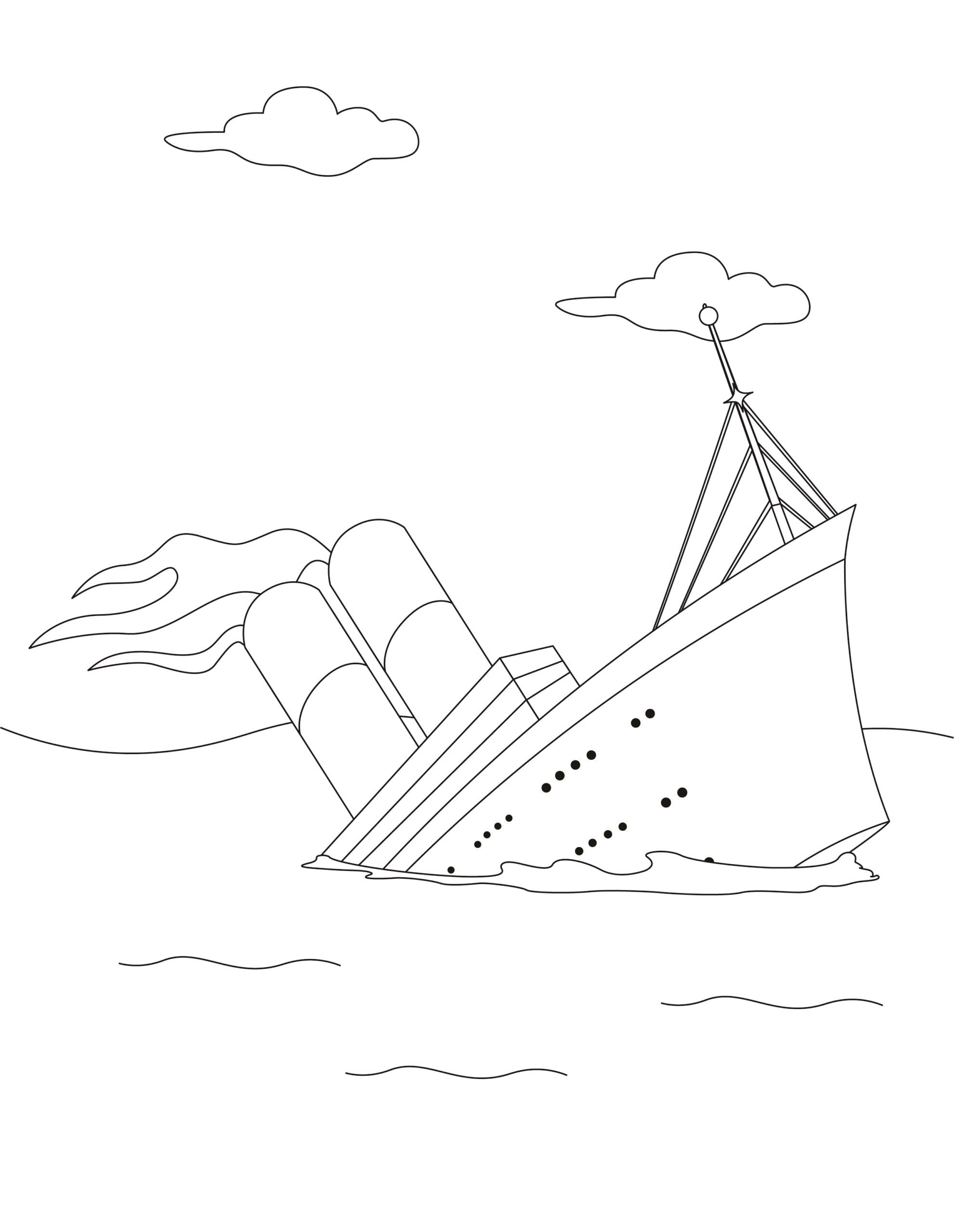 Printable Titanic Coloring Pages Pdf 