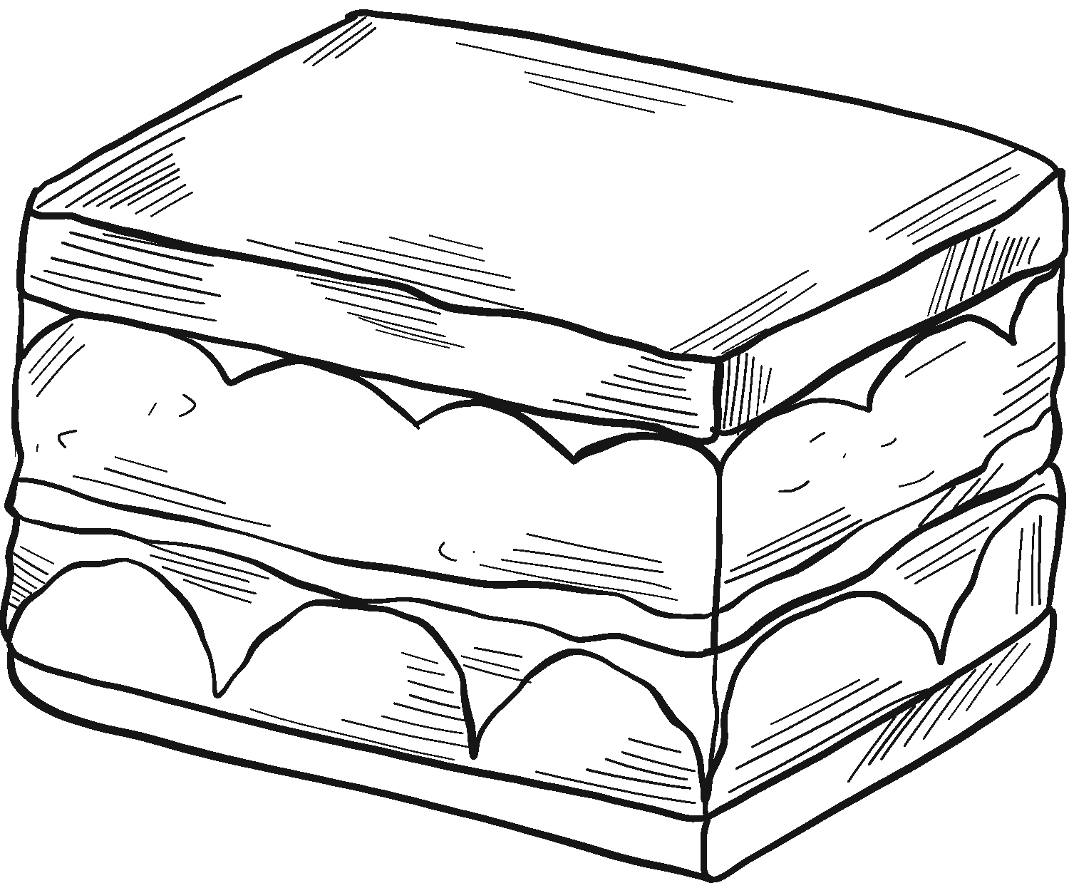 chocolate dessert coloring page