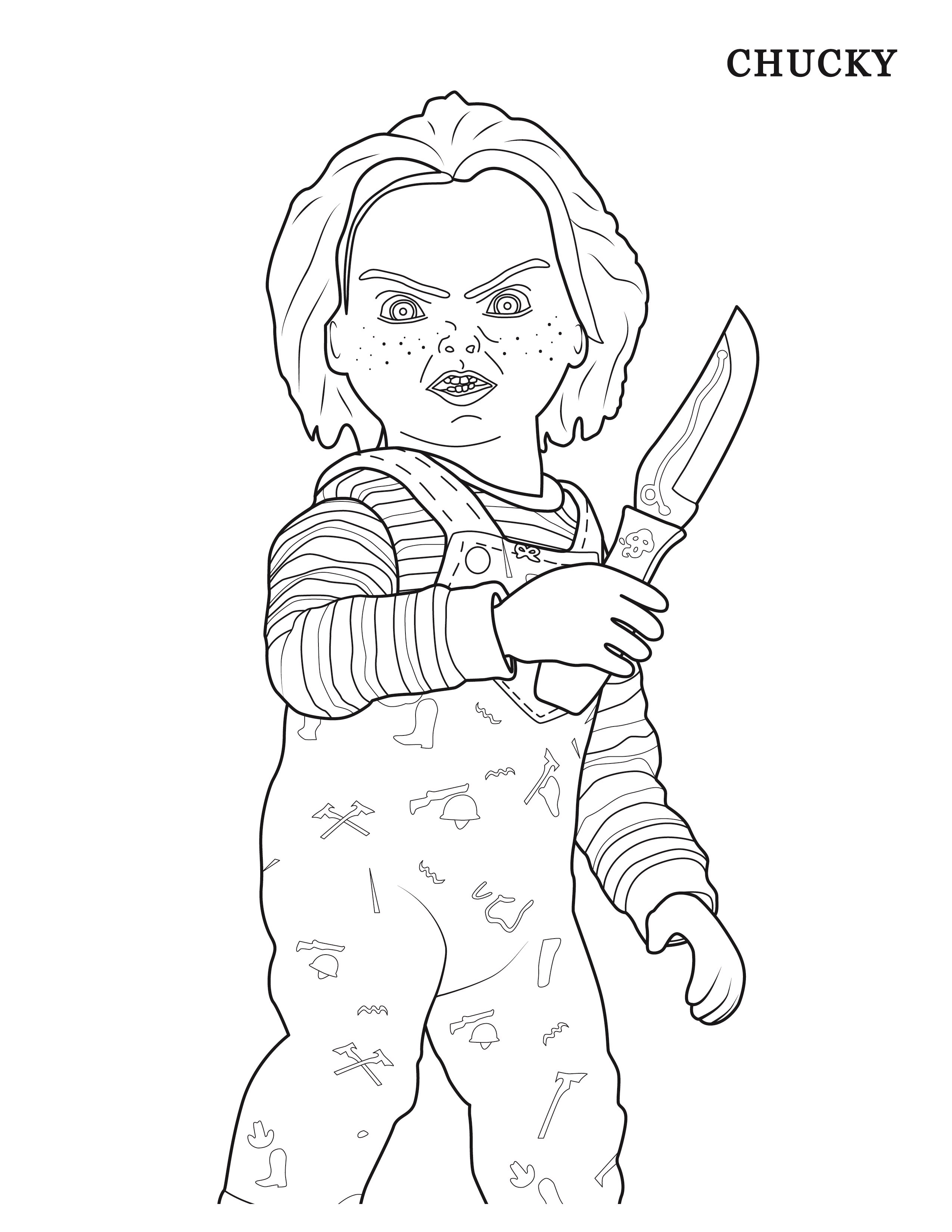 chucky coloring page