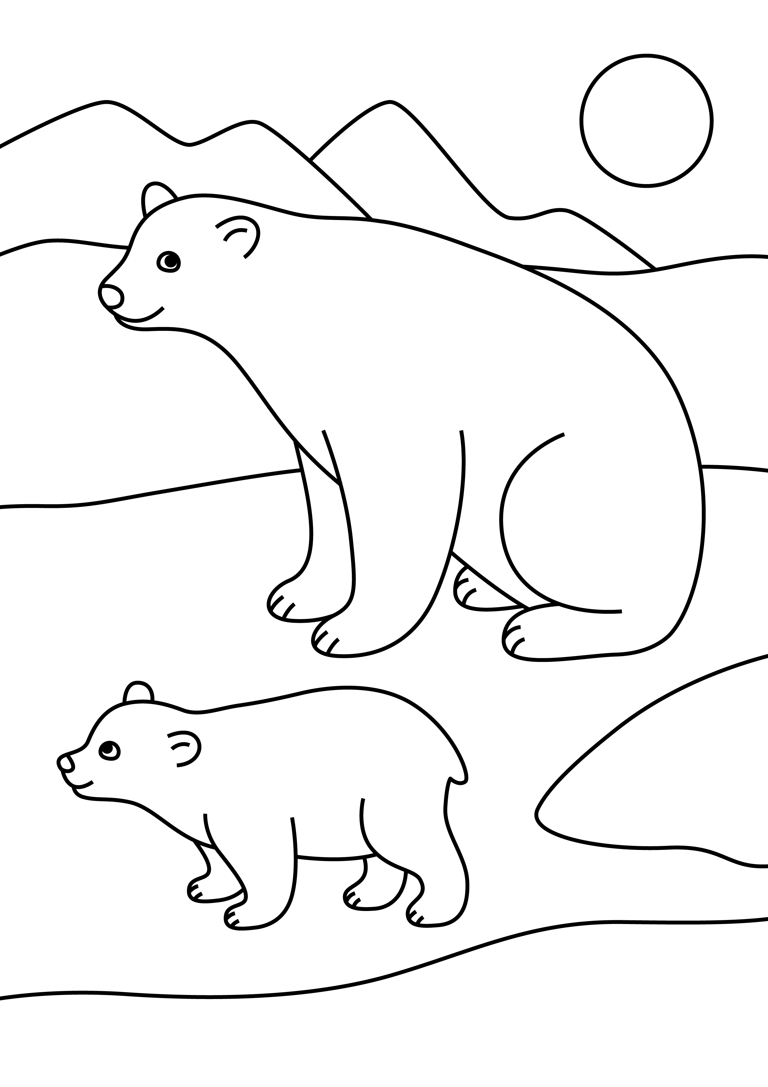 free polar bear coloring pages for kids