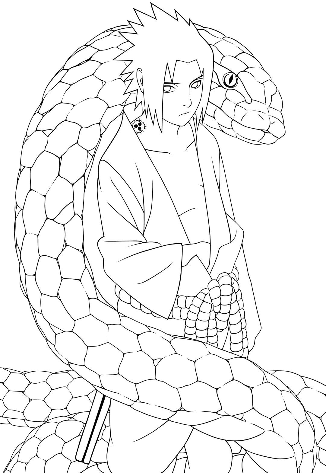 uchiha Sasuke Coloring Pages