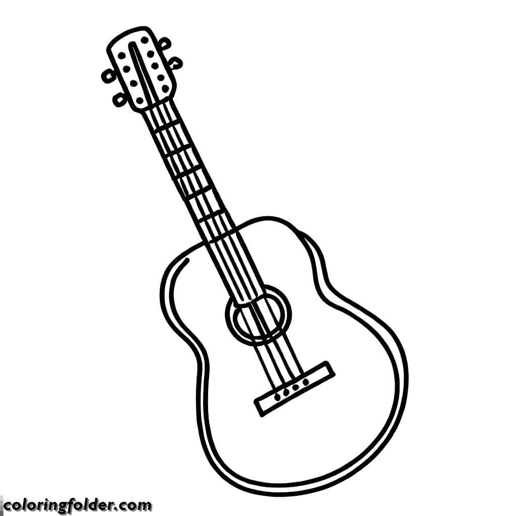acoustic guitar coloring pages