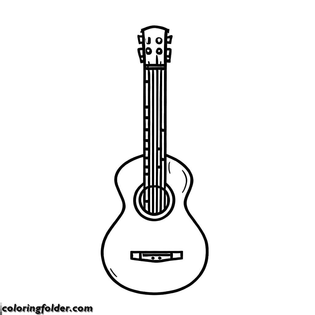 classic acoustic guitar coloring pages