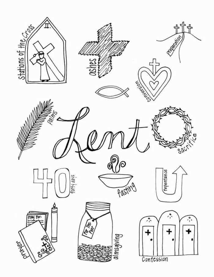 Days Of Lent Coloring Pages
