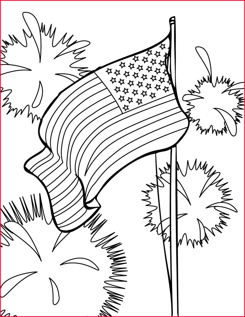 4th Of July Fireworks Coloring Pages