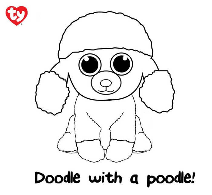 A Doodle With A Poodle Beanie Boo Coloring Pages