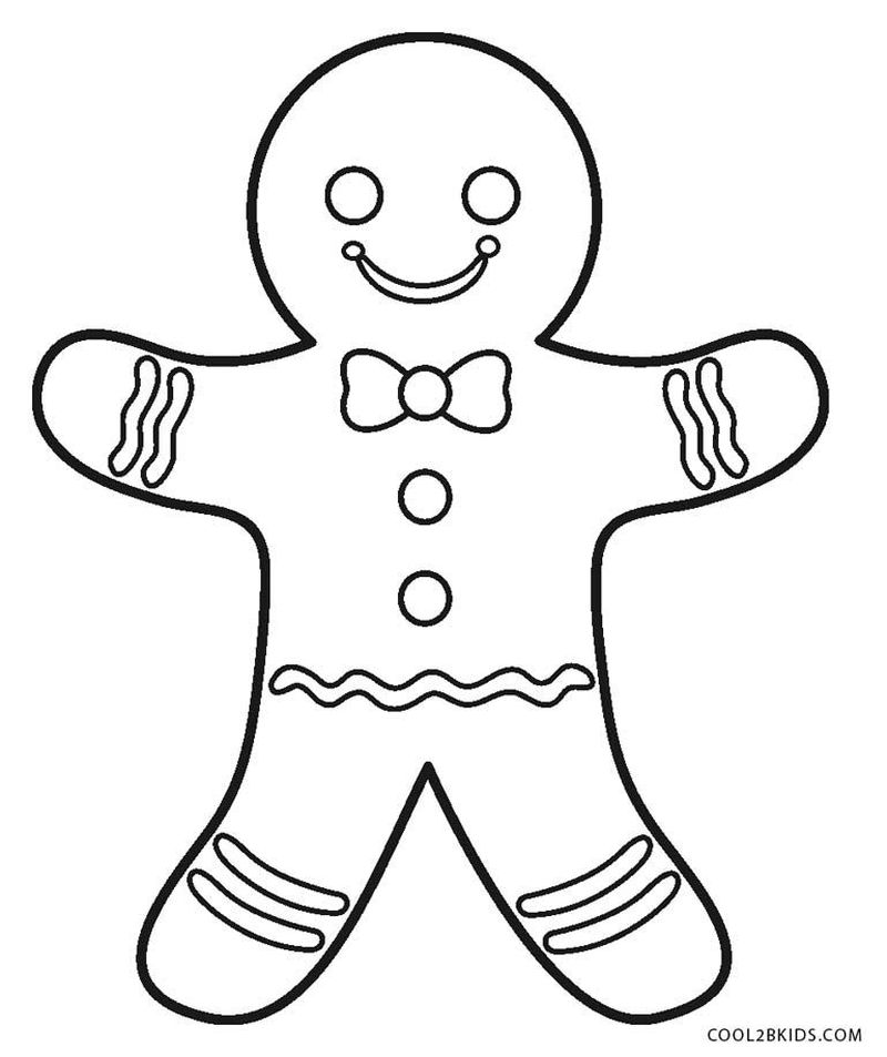 A Gingerbread Man Coloring Page