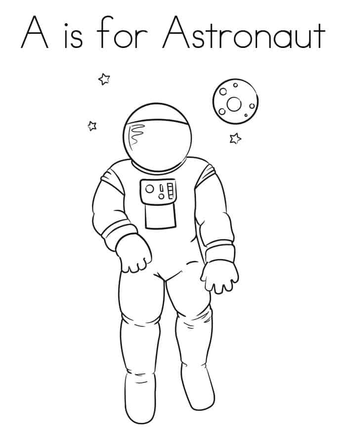 A Is For Astronaut Coloring Pages