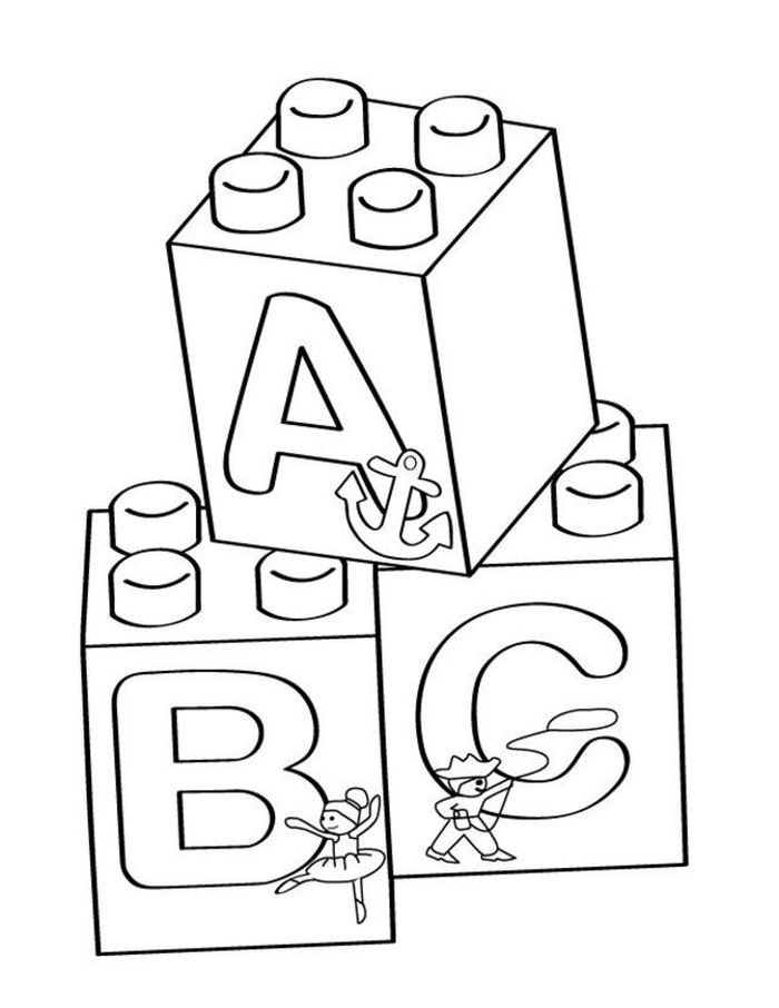 Abc Blocks Coloring Pages